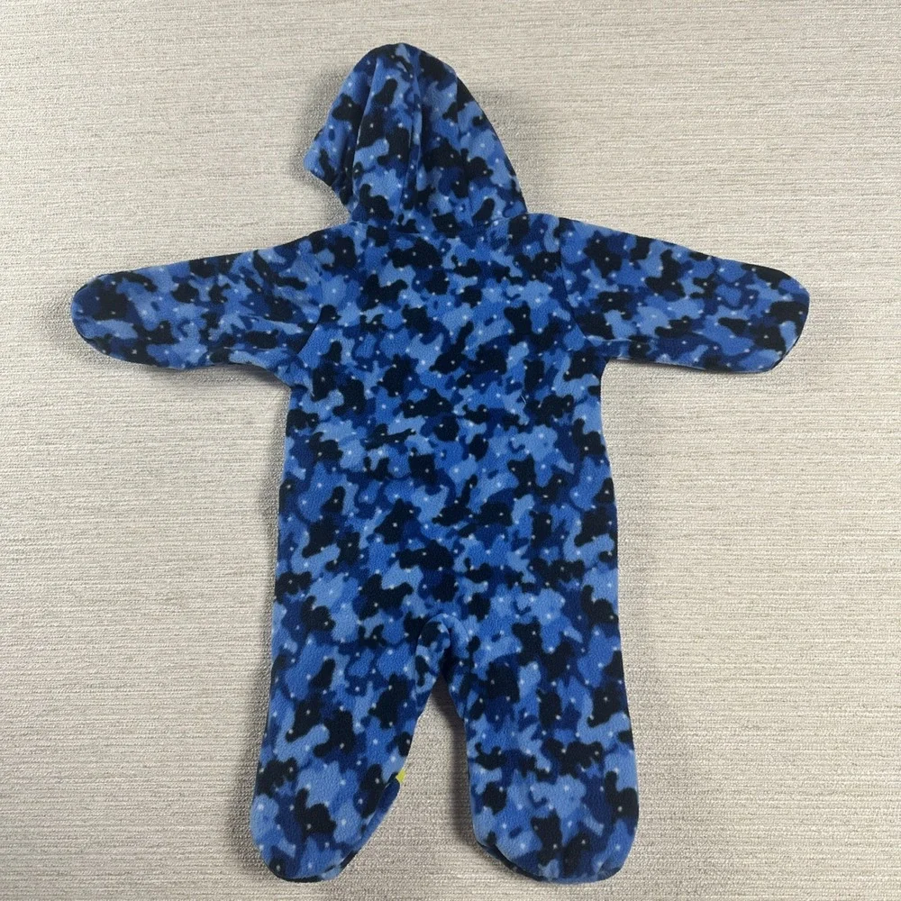 Cozy Cabin Fleece Bunting Suit Baby Snowsuit Columbia Blue Camo 3-6M Warm Comfy